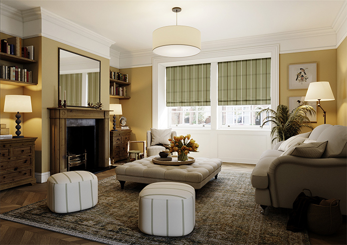 The British Stripe Co. Alfred, Derwent No.1 - Twist&Fit Roman Blind - Image 7